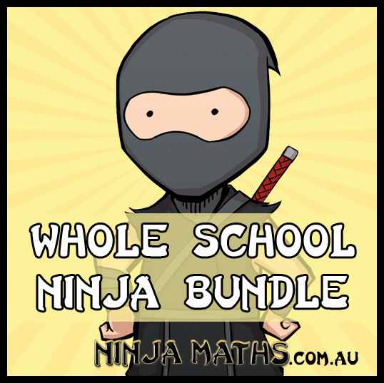 Ninja Maths ninja on yellow background